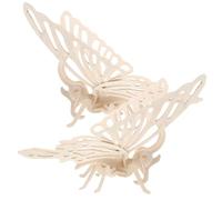 GARIOUANS 2pcs Wooden Animal Puzzle Kit DIY Educational for Cognitive Development Hand Eye Coordination Building Plaything Gift