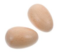 GARIOUANS 2Pcs Wooden Egg Shakers Compact Sound Making Percussion Instruments for Music Education and Party Fun