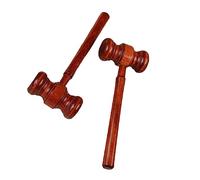 GARIOUANS 2pcs Wooden Judge Hammer for Boys and Educational Role Play Mallet for Beat to Hand Eye Coordination and Dexterity Safe Pounding