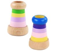 GARIOUANS 2pcs Wooden Kaleidoscope with Poly Prism Effect for Educational Plaything Design for Grasp Stimulates Curiosity and Science Interest Birthday