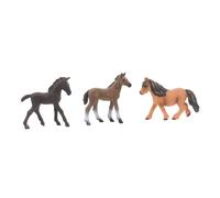GARIOUANS 3 Pcs Realistic Hand-painted Horse Model Decorations for Educational Desktop Adornments Cognitive Playthings for Imaginative Role Play and Early Learning