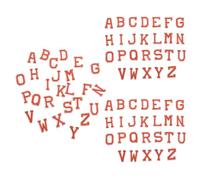 GARIOUANS 3 Sets Letter Patches A-z Embroidered Alphabet Applique Orange Felt Letters for Bags Hats Shirts Jeans DIY Repair Decorative Craft