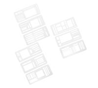 GARIOUANS 3 Sets Log Planning Template Drawing Painting Stencil Templates Stencils for Planners Journal for Painting White