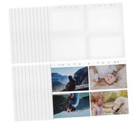 GARIOUANS 30 Pcs Double Sided Trading Card Binder Sleeves Clear PP Pages for Baseball Football Business Postcards Ring Binder Compatible Sheets