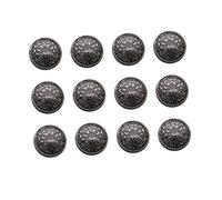 GARIOUANS 30pcs Black Hollow Out Metal Buttons for Clothes DIY Sewing Coat Jacket Craft Accessories