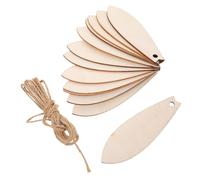 GARIOUANS 30pcs Educational Wooden Hanging Decorations DIY Painting Wood Surfboard Cutouts Summer Surfboards Decor Pool Party Decor Wooden Shapes Beige Hemp Rope