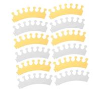 GARIOUANS 30Pcs Large Foil Paper Crown Hats for Birthday Party Supplies Comfortable Chic Party Hats Gold and Silver Stylish Photo Props for Adults and Celebration