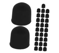 GARIOUANS 30Pcs Silicone Stylus Rubber Tips Capacitive Pen Tips with Suction Cup Design Easy Replacement for Stylus Pens and Tablet Black Touchscreen