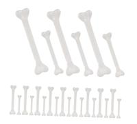 GARIOUANS 36pcs Mini Plastic Bones for Crafts DIY Halloween Decorations Reusable Spooky Skeleton Bone Charms for Party Cosplay Stage Props