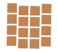 GARIOUANS 36pcs Self-Adhesive Cork Pads Heat Insulation Squares with Anti-Slip Surface Natural Wood Color for DIY Crafts Office Home School Use