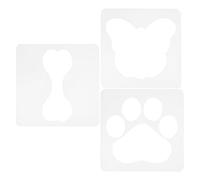 GARIOUANS 3pcs Acrylic Free Motion Quilting Templates Butterfly Bone Paw Pattern Set for Domestic Sewing Machines, Machine Quilting Ruler Accessories for DIY Patchwork