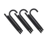GARIOUANS 3pcs Black Magician Cane Halloween Costume Walking Sticks Party Props for Cosplay Performance Accessories Safe Lightweight Crutches for Stage Plays and Dress Up