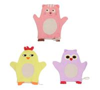 GARIOUANS 3pcs Cartoon Bath Mitt for Boy Girl Boy Girl Softer Shower Towel Animal Patterns for Bubble Bath Exfoliating Body Scrub