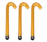GARIOUANS 3pcs Inflatable Old Man Walking Stick PVC Crutch Party Prop for Seniors Retirement Outdoor Use Lightweight Stable Support Easy to Carry and Safe