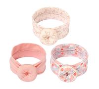 GARIOUANS 3Pcs Knot Headbands for Newborns and Soft Knotted Hair Wraps with Sweet Donut Print Comfortable Stretchy Headbands for Shower and Birthday Accessories
