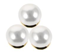GARIOUANS 3pcs Magnetic Pearl Brooch Pins Delicate No Pierce Safety Buttons for Clothes Lapel Decoration Wear Resistant White Accessories for Womens Daily and Party Outfits