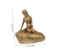 GARIOUANS 3pcs Resin Mermaid Figurines Mini Garden Ornaments Artistic Ocean Themed Decorations for Succulent Pots Bonsai and Home Display