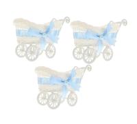 GARIOUANS 3pcs Simulated Rattan Cart Storage Basket for Shower Candy Cute Serving Box for Dried Fruit Wedding Home Use Storage Organizer