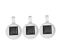 GARIOUANS 3Pcs Solar LED Gutter Lights Outdoor Solar Fence Lamps with Built Battery Easy Install Garden Wall Lighting for Patio Porch Driveway Up to Hours Night Illumination