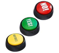 GARIOUANS 3pcs Sound Button Playthings with No Yes Maybe Sounds Portable Prank for Parties Games Stress Relief and Reaction Training for All Ages