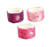 GARIOUANS 3pcs Washi Tape Flower Petal Stickers Self Adhesive Decorative Paper Tape for Scrapbooking Journals Planners DIY Crafts in Wine Red Pink Purple