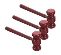 GARIOUANS 3Pcs Wooden Hammer Judge Gavel for Role Costume Accessories Fun Pounding for Creative Learning and Courtroom Imagination