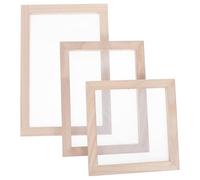 GARIOUANS 3pcs Wooden Papermaking Mold and Deckle Set with Mesh Screen, Safe for Hands-on Crafting, Smooth Rounded Edges, for DIY Papermaking and Family Paper Crafting Projects