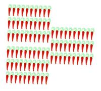 GARIOUANS 3sets Red Pepper Loose Beads Charms for DIY Jewelry Making Unique Pendant Beads for Necklaces Creative Craft Accessories Vibrant Red Color for Designs 100pcs*3