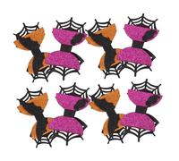 GARIOUANS 4 Pairs Halloween Hair Bows Clips Lightweight Bat Spider Web Ghost Hairpins for Costume Party Cosplay Accessories Comfortable Fit Design