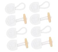 GARIOUANS 4 Pairs Retro Wood Toggle Buttons for Clothing Overcoats Coats with Durable Decorative Horn Style Closures Suitable for Down Coats Windbreakers and DIY Sewing Embellishments