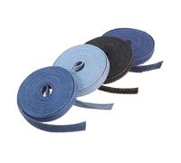 GARIOUANS 4 Rolls Denim Fabric Ribbon for DIY Clothes Multi Use Packing Wraps Bow Making Decorative Crafting Stylish Gradient Color for Sewing Gift Wrapping Apparel Accessories