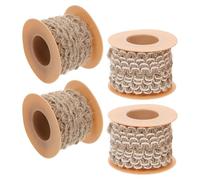 GARIOUANS 4 Rolls DIY Rope Braid Trim Ribbon for Sewing and Clothing Embellishment, Easy to Cut and Comfortable Decorative Trim Suitable for Personal Use and Craft Projects