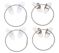 GARIOUANS 4 Sets Proofing Furniture Anchors Tip Straps for Wardrobe Cabinet Tv Safety Fixers Wall Fasteners White and Stainless Steel