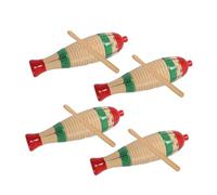 GARIOUANS 4 Sets Wood Rhythm Instruments Percussion with Abs Blocks and Sticks for Early Music Learning Musical Guiro for Indoor Outdoor Play and Brain Development
