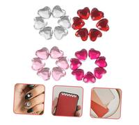 GARIOUANS 400pcs Heart-Shaped Flatback Acrylic Rhinestones Bulk Mixed Light Red Pink White Sparkling Gems for DIY Crafting Jewelry Clothes Phone Case Decoration