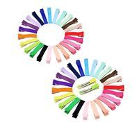 GARIOUANS 40pcs Hair Clips Barrettes with Grosgrain Ribbon Lined Metal Clips Double Prong Hair Accessories for Boy Girl No Slip