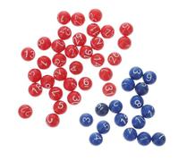GARIOUANS 49pcs Dual Color Engraved Plastic Bingo Balls for Adults Portable Lightweight Raffle Game Numbers Clear Number Design for Party Fun and Group Game Activities