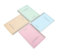 GARIOUANS 4pcs A5 Lined Student Notepads Spiral Notebooks for Note Taking Planning Time Management Jotters Portable Multipurpose Writing Books with Blue, Yellow, Pink, and Green Covers