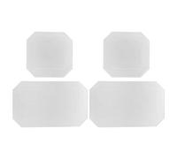 GARIOUANS 4pcs Acrylic Quilting Templates Set - Large 6x3 Inch Rectangle and 3x3 Inch Square Sewing Rulers - Precise Sewing Marking Tools for DIY Patchwork and Fabric Crafting at Home