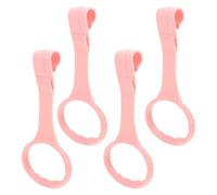 GARIOUANS 4pcs Baby Crib Pull Rings for Infant and Boys and Girls with Smooth Rounded Edges, Pp Material, Helping Babies Stand and Learn to Walk, for Traveling, Pink