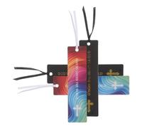 GARIOUANS 4pcs Bible Student Markers Religious Bookmarks with Black and Colored Crosses, Bible Page Markers for Christian, Teachers, Home, Church, and Group Study