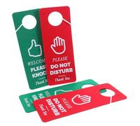 GARIOUANS 4pcs Felt Door Knob Signs with Dual Messages Do Not Disturb and Welcome Please Knock for Home Offices Meetings Online Classes Hanging Door Hanging Signs