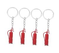 GARIOUANS 4pcs Fire Extinguisher Pendant Keychain Firefighter Keyring Bag Ornament Lightweight Mini Hanging Charm Gifts for Firefighters Party Favors