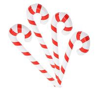 GARIOUANS 4Pcs Inflatable Candy Canes Balloons PVC Xmas Cane Decorations Reusable Festive Ceiling Wall Door Ornaments for Christmas Party