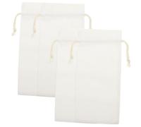 GARIOUANS 4pcs Linen Wine Bottle Bags Reusable Sublimation Blank Drawstring Pouches for Wine Beer Gift Packaging Party Wedding and Travel Carrier
