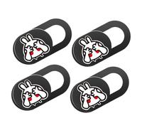 GARIOUANS 4pcs Lovely Cartoon Rabbit Pattern Laptop Tablet Webcam Privacy Cover Slider Lens Cover for Privacy Protection Prevents Webcam Hacking for Home and Office Use