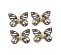 GARIOUANS 4pcs Metal Butterfly Clasp Turn Locks for Handbag DIY Accessories Zinc Alloy Bag Lock with Elegant Polished Finish Easy to Install for Crafting and Repairing Women's Bags