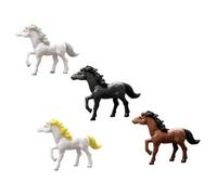 GARIOUANS 4pcs Miniature Simulation Horse Figurines Set, Adorable Small Animal Models for Cognitive Play and Home Decor, Realistic Desktop Horse Statues for Collectors
