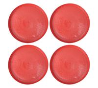 GARIOUANS 4pcs Plastic Chicken Starter Feeding Tray 35cm Small Poultry Feeder for Chicks Ducks Geese, Food Dispenser Poultry Feed Pan for Brooding and Raising