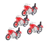 GARIOUANS 4Pcs Plastic Inertia Motorbike for Easy to Hold Pull Back Motorcycle Models Random Colors for Manipulative Skill Development and Outdoor Play Random Color